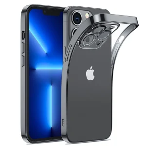 Joyroom 14Q Case Hülle für iPhone 14 Plus Hülle mit Metallic-Rahmen schwarz (JR-14Q3-black)