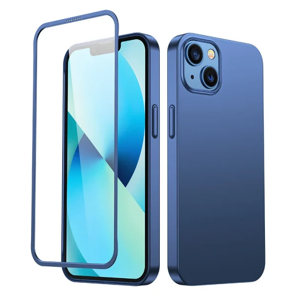 Joyroom 360 Full Case Cover für iPhone 13 Back and Front Cover + Tempered Glass blau (JR-BP927 blau)