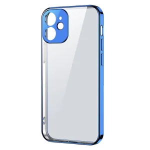 Joyroom New Beauty Series Ultra Thin Clear Case mit Metallrahmen für iPhone 12 mini Dunkelblau (JR-BP741)