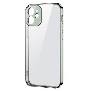 Joyroom New Beauty Series Ultra Thin Clear Case mit Metallrahmen für iPhone 12 mini Hellgrün (JR-BP741)