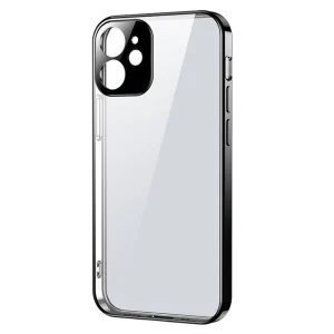 Joyroom New Beauty Series Ultra Thin Clear Metallic Frame Case für iPhone 12 Pro Max Schwarz (JR-BP744)