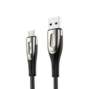 Joyroom S-M411 3A 2m USB-A – Micro-USB-Kabel mit Ladeanzeige – Schwarz