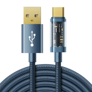 Joyroom USB-Kabel - USB Typ C zum Laden / Datenübertragung 3A 2m blau (S-UC027A20)