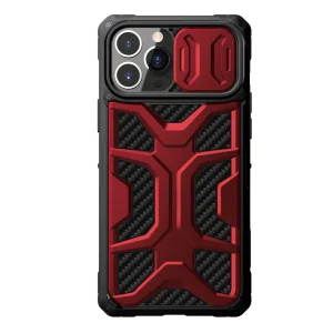 Nillkin Adventruer Case Hülle für iPhone 13 Pro gepanzerte Hülle mit Kameraabdeckung rot