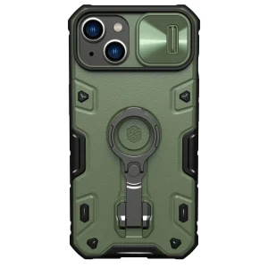 Nillkin CamShield Armor Pro Magnetische Hülle iPhone 14 Hülle Magnetische MagSafe-Abdeckung mit Kameraschutz Dunkelgrün
