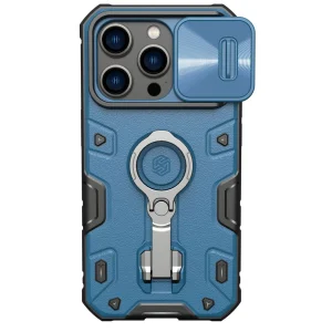 Nillkin CamShield Armor Pro Magnetische Hülle iPhone 14 Pro Magnetische MagSafe-Abdeckung mit Kameraschutz Blau