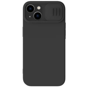 Nillkin CamShield Magnetische Silikonhülle iPhone 14 Magnetische MagSafe-Abdeckung mit Kameraschutz Schwarz