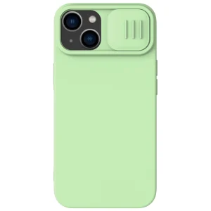 Nillkin CamShield Silky Silicone Case iPhone 14 Hülle mit Kameraabdeckung grün