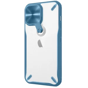 Nillkin Cyclops Case robuste Hülle mit Kameraabdeckung und faltbarem Ständer für iPhone 13 Pro Max blau