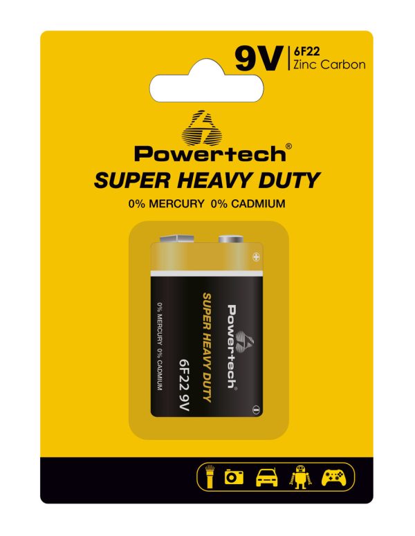 POWERTECH μπαταρία Zinc Carbon Super Heavy Duty PT-1220