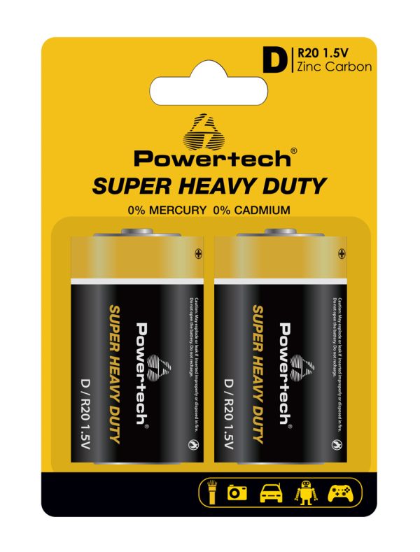 POWERTECH μπαταρίες Zinc Carbon Super Heavy Duty PT-1222