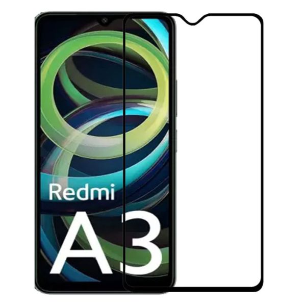 TechWave 5D Full Glue Tempered Glass for Xiaomi Redmi A3 4G black