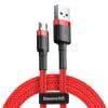 BASEUS cable USB A to Micro USB 2A Cafule CAMKLF-B09 1 m red black