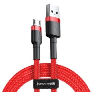 BASEUS cable USB A to Micro USB 2A Cafule CAMKLF-B09 1 m red black