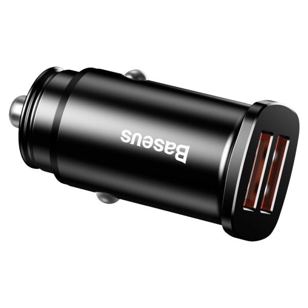 BASEUS car charger 2 x USB A QC3.0 5A 30W CCALL-DS01/BS-C16Q black