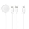Cable 3in1 Type C to 2 x Lightning / Apple Watch 3W 2A C3168 1
