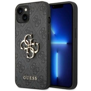 GUESS case for IPHONE 13 / 14 / 15 GUHCP14S4GMGGR (4G Big Metal Logo) gray