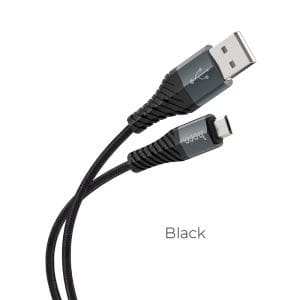 HOCO COOL charging data cable for Micro X38 1 metr black