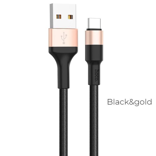 HOCO cable USB A to Type-C 2A X26 1 m black gold