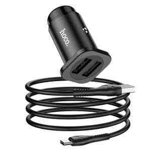 HOCO car charger 2 x USB + cable Type C Wise Road NZ4