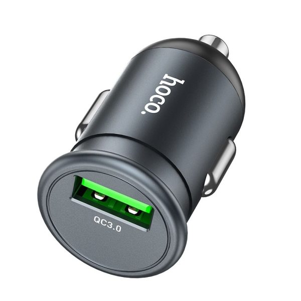 HOCO car charger USB A QC3.0 18W Z43 grey