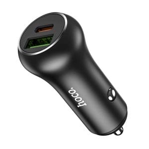 HOCO car charger USB A + Type C PD QC3.0 20W Z38 black