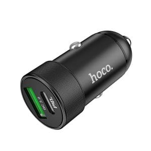 HOCO car charger USB A + Type C PD QC3.0 27W Z32B black
