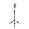 LED Ring Stream RGB lamp 13" with holder for mobile + tripod black