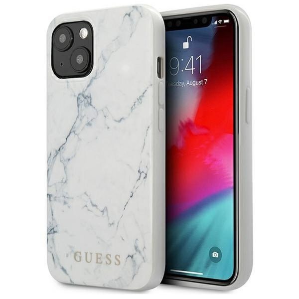 Original faceplate case GUESS GUHCP13SPCUMAWH  for iPhone 13 MINI (Marble Collection / white)