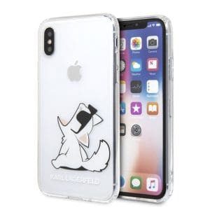 Original faceplate case KARL LAGERFELD KLHCPXCFNRC for iPhone X/Xs transparent