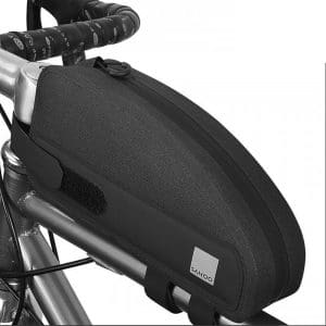 SAHOO bike bag on the bicycle frame with zip 1L 122032 black