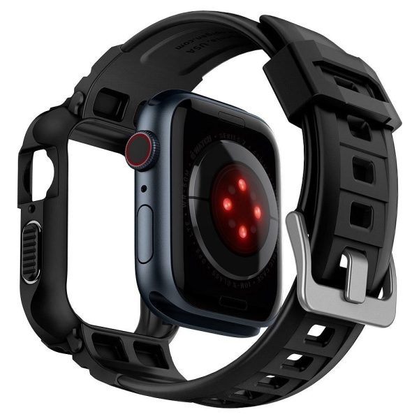 SPIGEN Rugged Armor ”PRO” case for APPLE Watch 4 / 5 / 6 / 7 / 8 / 9 / SE (40 / 41 mm)  black