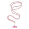 SWING (8mm) pendant for the phone with adjustable length / cord length 165cm (max 82.5cm in the loop) / on the shoulder or neck - lite pink