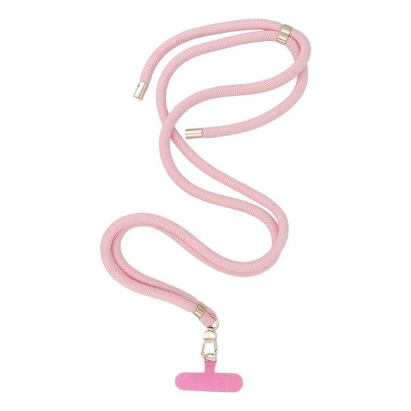 SWING (8mm) pendant for the phone with adjustable length / cord length 165cm (max 82.5cm in the loop) / on the shoulder or neck - lite pink