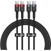 BASEUS cable Type C to Type C PD 5A 100W Cafule 2 pcs 1 m black red and black gray
