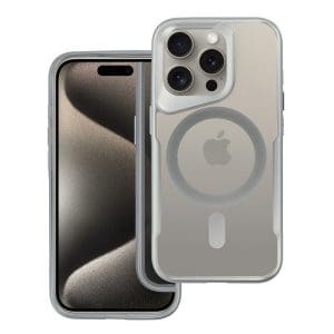 ERGOFIT NEWZONE case compatible with MagSafe for IPHONE 15 PRO MAX silver