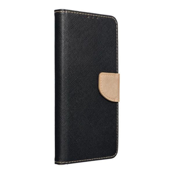 FANCY Book case for IPHONE 16 Pro Max black / gold