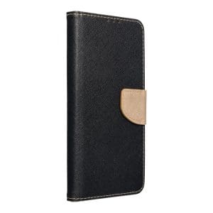 FANCY Book case for IPHONE 16 black / gold