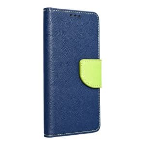 FANCY Book case for SAMSUNG S24 FE navy / lime