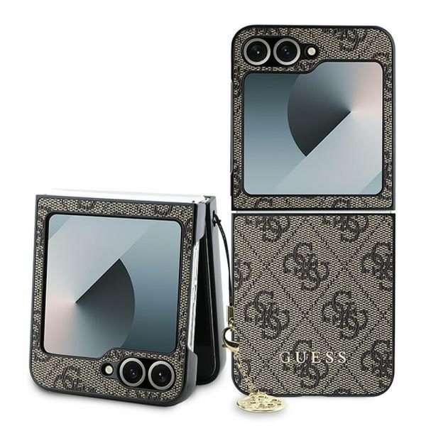 GUESS case for SAMSUNG Z Flip 6 GUHCZF6GF4GBR (HC PU 4G Charm) brown