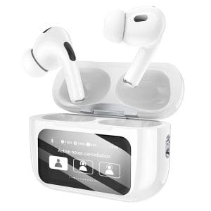 HOCO wireless earphones bluetooth with touch screen TWS ANC EW72 white