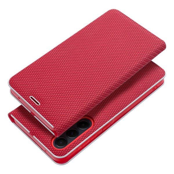 LUNA Book Carbon for SAMSUNG S22 red