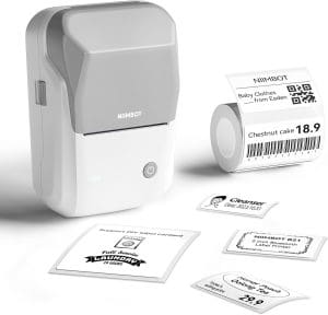 NIIMBOT THERMAL LABEL PRINTER B1 2-INCH WHITE GREY