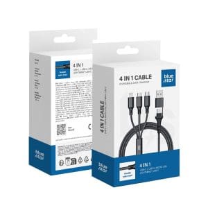 BLUE STAR cable 4in1 Type C / USB A to Micro USB / Lightning / Type C 2