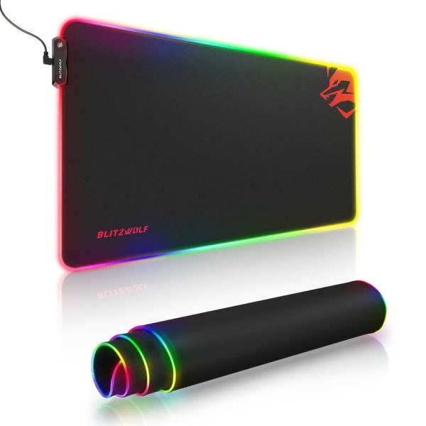 Blitzwolf BW-MP1 Mouse Pad, RGB Black - 5907489606936