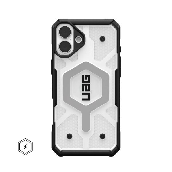 Case (UAG) Urban Armor Gear Pathfinder Clear compatible with MagSafe for IPHONE 16 Plus ice