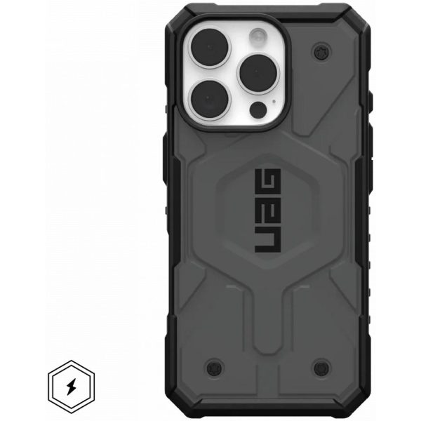 Case (UAG) Urban Armor Gear Pathfinder compatible with MagSafe for IPHONE 16 Pro silver