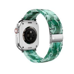 FORCELL F-DESIGN FA04 marble textured resin strap for APPLE Watch 38 / 40 / 41 mm green