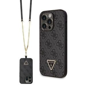 GUESS case for IPHONE 14 Pro GUHCP14LP4TDSCPK (Metal Logo Starss Crossbody) black