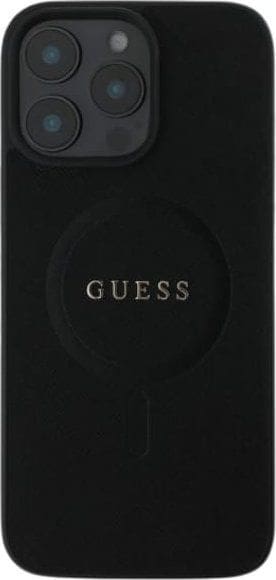 GUESS case for IPHONE 16 Plus compatible with MagSafe GUHMP16MPSAHMCK (PU Saffiano Classic Logo) black